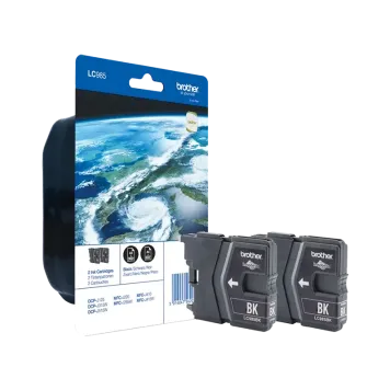 Brother LC985BKBP2 Twin Pack tusz czarny oryginalny 2 szt.
