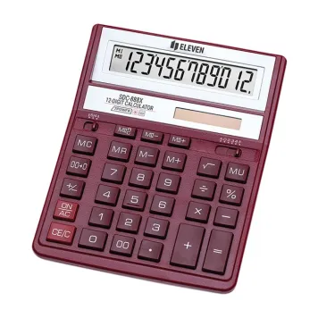 Kalkulator biurowy Eleven SDC-888XRD czerwony