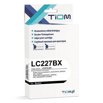 Zamiennik Brother LC227BK tusz czarny marki TiOM