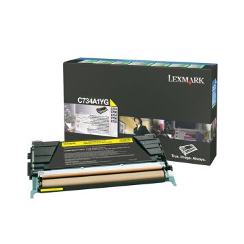 Lexmark C734A1YG toner żółty oryginalny