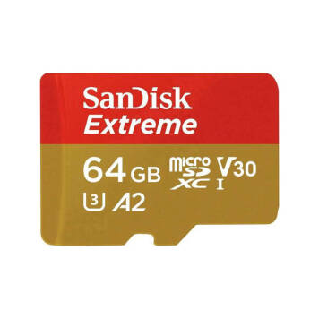 SanDisk Extreme ActionCam 64GB 160/60 MB/s UHS-I A2 V30 C10 U3 + adapter SD