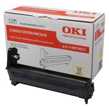 Oki 43870021 bęben żółty oryginalny