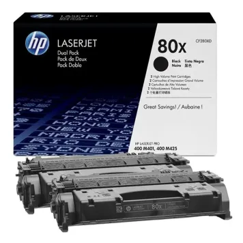 HP 80X CF280XD dwa tonery oryginalne