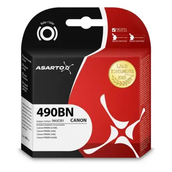 Zamiennik Canon GI-490B tusz czarny marki Asarto