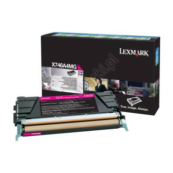 Lexmark X746A1MG toner magenta oryginalny
