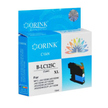 Zamiennik Brother LC125XLC tusz cyan marki Orink