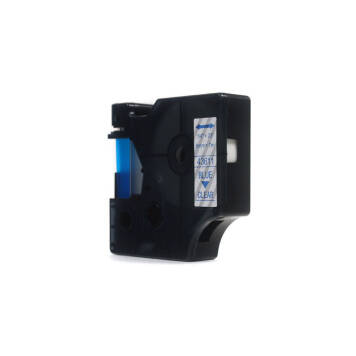 Zamiennik taśmy Dymo D1 43611 nadruk niebieski na przezroczystym tle 6mm x 7m