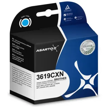 Zamiennik Brother LC3619XLC tusz cyan marki Asarto