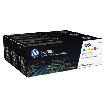 HP 305A CF370AM zestaw 3 tonery CMY oryginalne