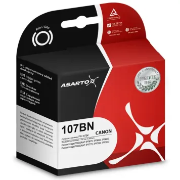 Zamiennik Canon PFI-107BK tusz czarny marki Asarto
