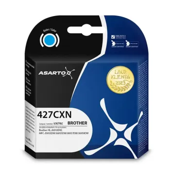 Zamiennik Brother LC427XLC tusz cyan marki Asarto