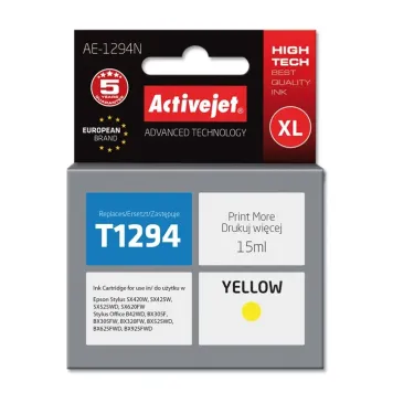 Zamiennik Epson T1294 tusz żółty marki ActiveJet
