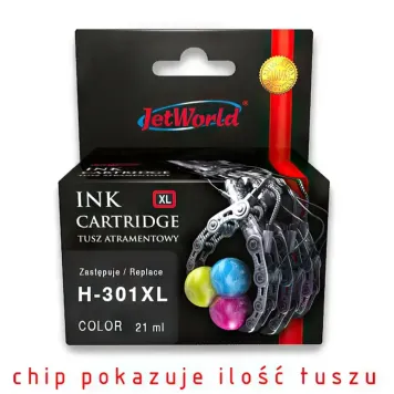 Zamiennik HP 301 XL CH564EE tusz 3-kolorowy marki JetWorld