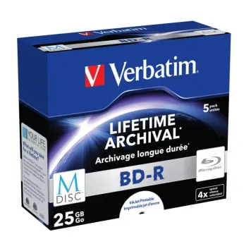 Verbatim M-DISC BD-R 25GB 4x Printable Jewel Case 5 szt. - 43823