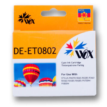 Zamiennik Epson T0802 tusz cyan marki Wox