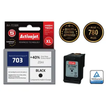 Zamiennik HP 703 CD887AE tusz czarny marki ActiveJet