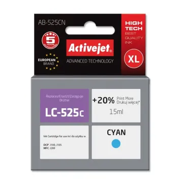 Zamiennik Brother LC525C tusz cyan marki ActiveJet