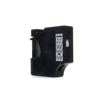 Zamiennik taśmy Dymo D1 43610 S0720770 nadruk czarny na przezroczystym tle 6mm x 7m