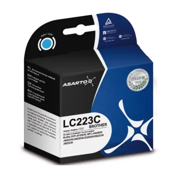 Zamiennik Brother LC223C tusz cyan marki Asarto