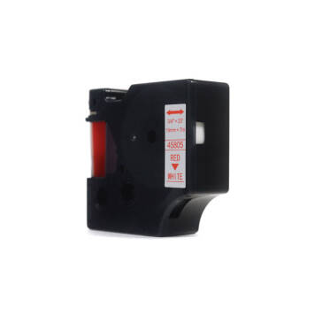 Zamiennik taśmy Dymo D1 45805 S0720850 nadruk czerwony na białym tle 19mm x 7m
