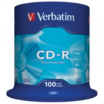 Verbatim CD-R Extra Protection 52x 700MB 100 szt. Spindle - 43411