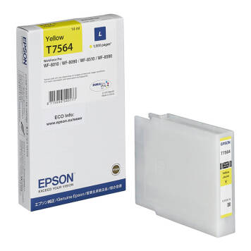 Epson T7564 tusz żółty C13T756440 oryginalny