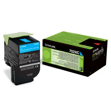 Lexmark 702XC 70C2XC0 toner cyan oryginalny