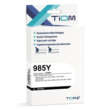 Zamiennik Brother LC985Y tusz żółty marki TiOM