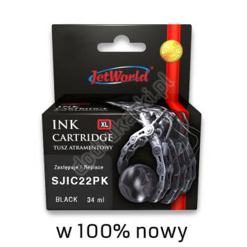 Zamiennik Epson SJIC22PK C33S020601 tusz czarny marki JetWorld