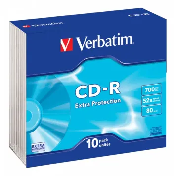 Verbatim CD-R Extra Protection 52x 700MB 10 szt. Slim Case - 43415