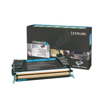 Lexmark C734A1CG toner cyan oryginalny