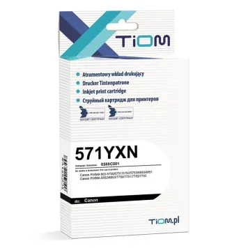 Zamiennik Canon CLI-571Y XL tusz żółty marki TiOM