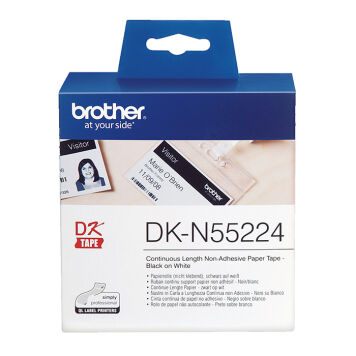 Taśma ciągła Brother DK-N55224 nadruk czarny na białym tle 54mm x 30,48m