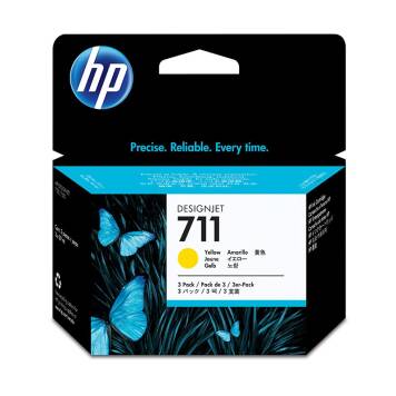 HP 711 CZ136A 3 x tusz żółty oryginalny