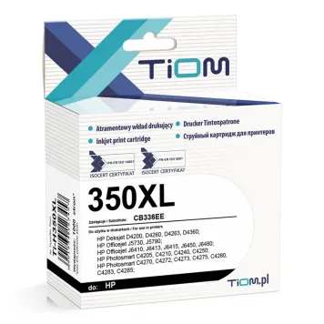Zamiennik HP 350 XL CB336EE tusz czarny marki TiOM