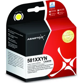 Zamiennik Canon CLI-581Y XXL tusz żółty marki Asarto