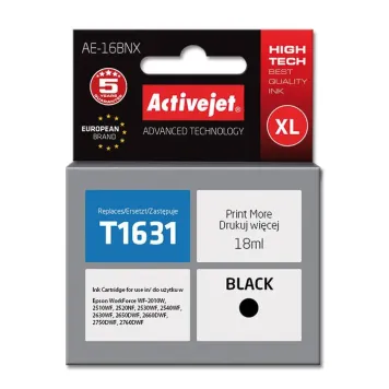 Zamiennik Epson 16XL T1631 tusz czarny marki ActiveJet