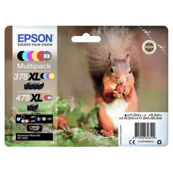 Epson 378XL 478XL C13T379D4010 multipack 6 tuszy oryginalnych