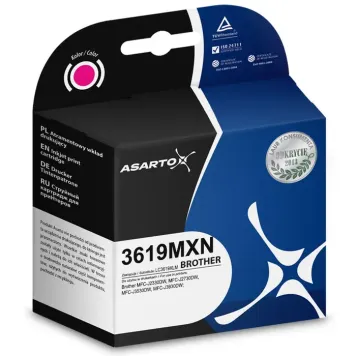 Zamiennik Brother LC3619XLM tusz magenta marki Asarto