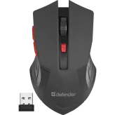 Defender Accura MM-275 52276 mysz optyczna bezprzewodowa czarno - czerwona