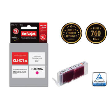 Zamiennik Canon CLI-571M XL tusz magenta marki ActiveJet