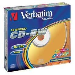 Verbatim CD-RW Hi-Speed 12x 700MB 5 szt. Slim Case