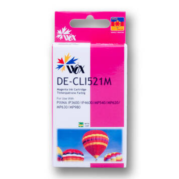 Zamiennik Canon CLI-521M tusz magenta marki Wox