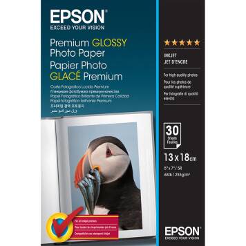 Epson C13S042154 Premium Glossy Photo Paper 13x18 255 g/m² 30 ark.