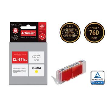 ActiveJet zamiennik Canon CLI-571Y XL tusz żółty
